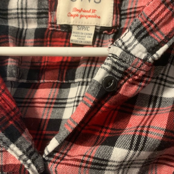 Long Sleeve Plaid Shirt Hoodie - Picture 3 of 5